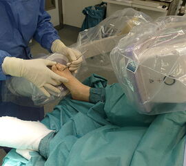 Setup Bildwandler und Position Operateur bei MIS Kleinzehen